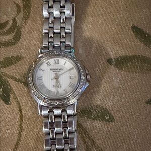 Raymond Weil Silver Watch with Diamond Accents